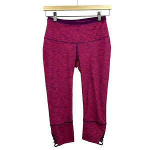Prana Leggings, Tori Capri Style, Heather Material,‎ Pink Purple Fuchia, Size XS